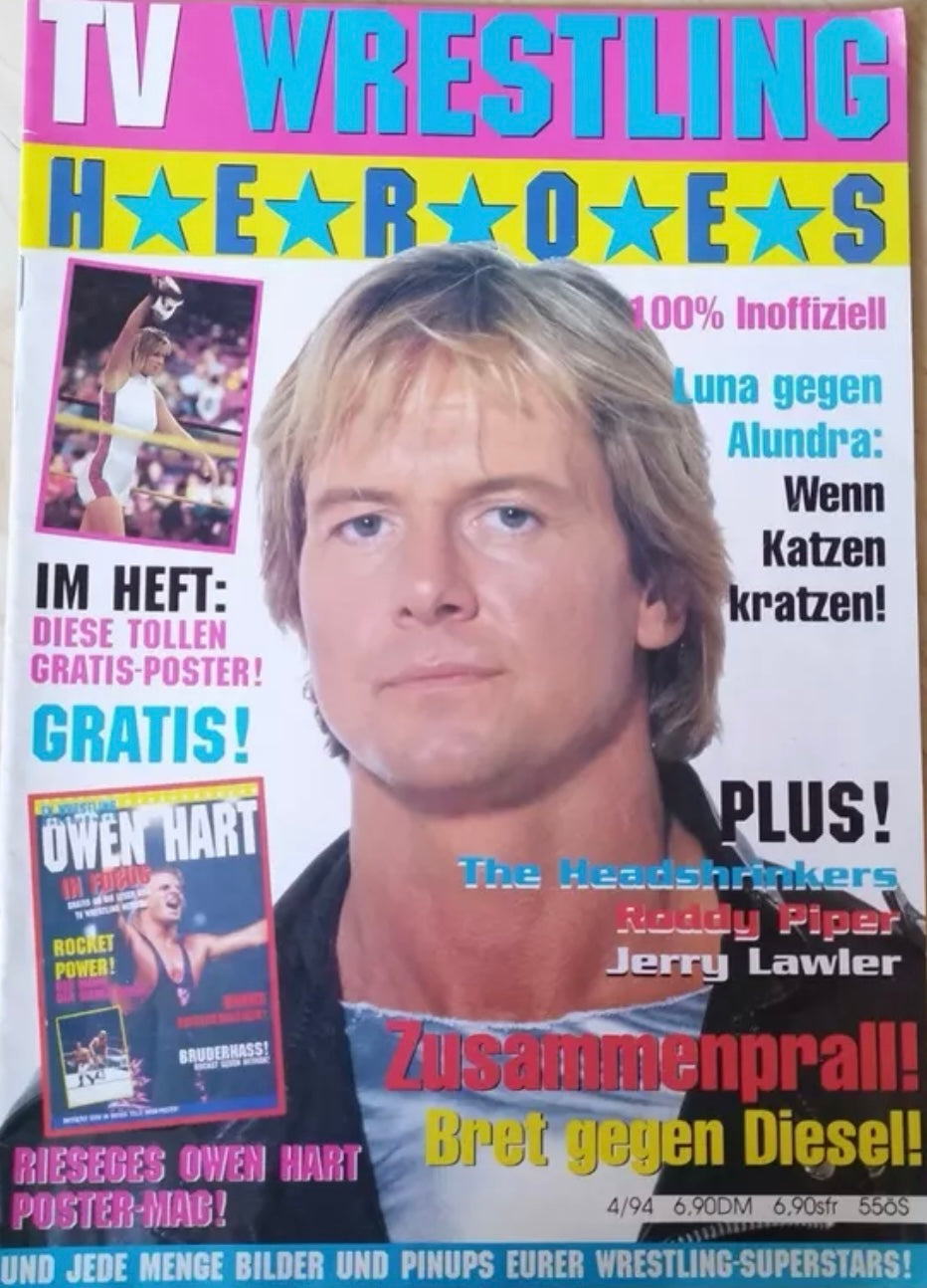 TV Wrestling Heroes 4/1994 Germany Magazine PWcatalog