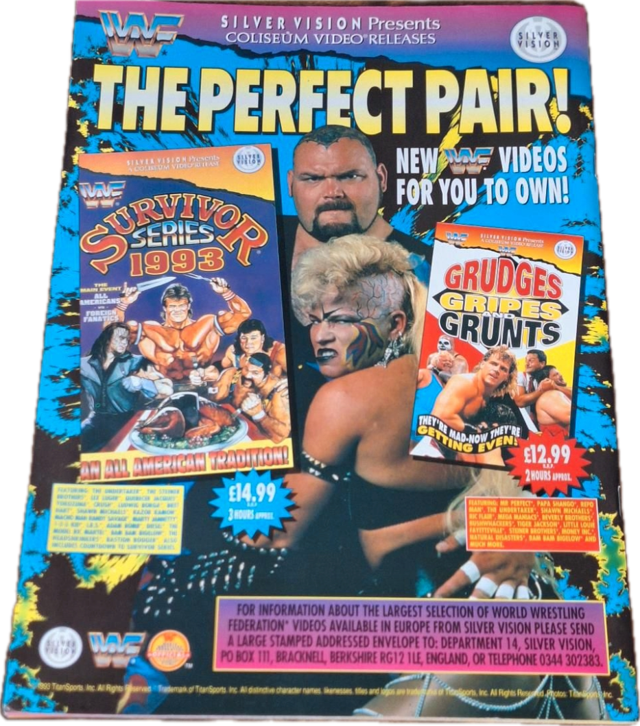 Superstars International Tour 1994 WWF France, Germany, Israel Program Magazine PWcatalog