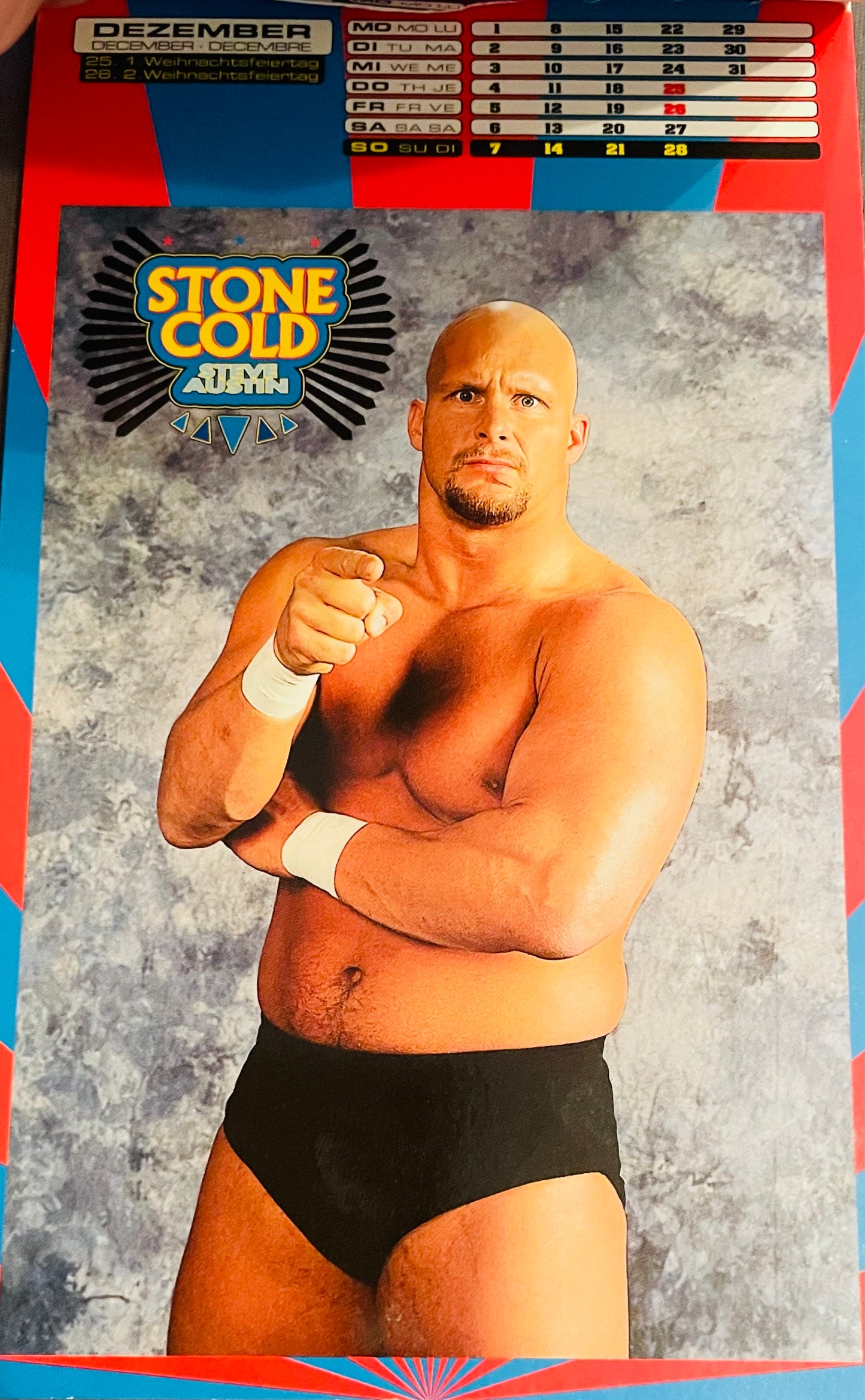 WWF Superstars 1997 Official Calendar from Germany PW Catalog