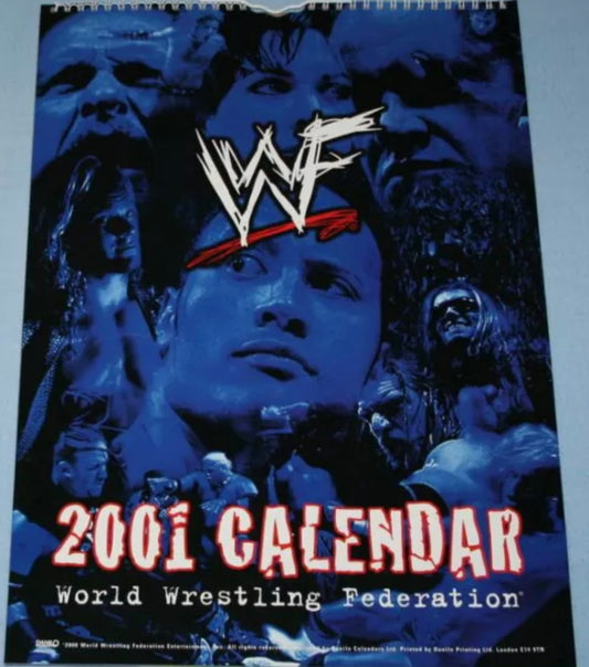 WWF Calendar 2001 The Rock PW Catalog