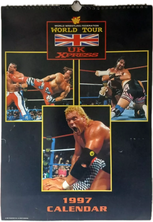 WWF World Tour UK Xpress 1997 Calendar from England PW Catalog