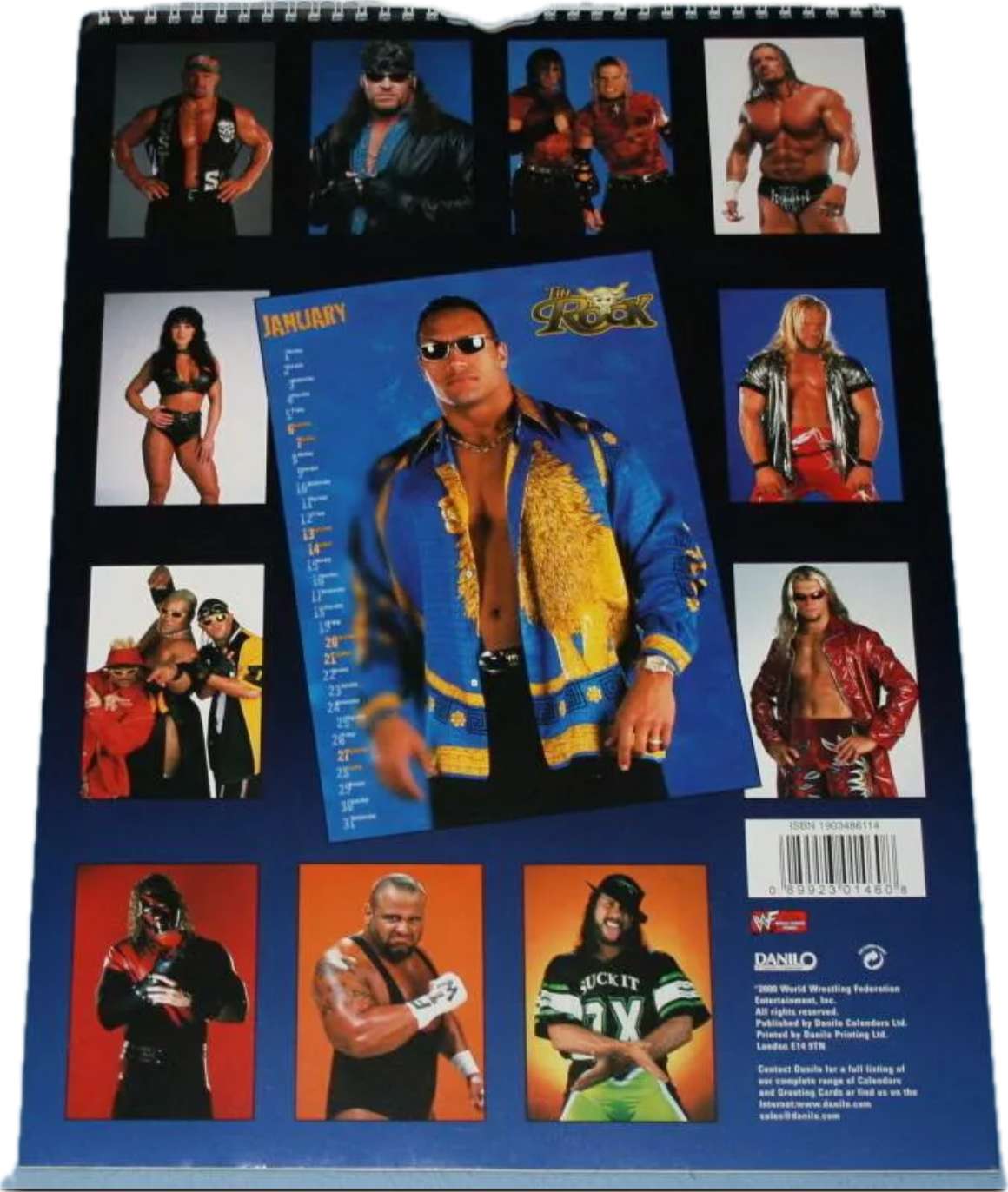 WWF Calendar 2001 The Rock PW Catalog