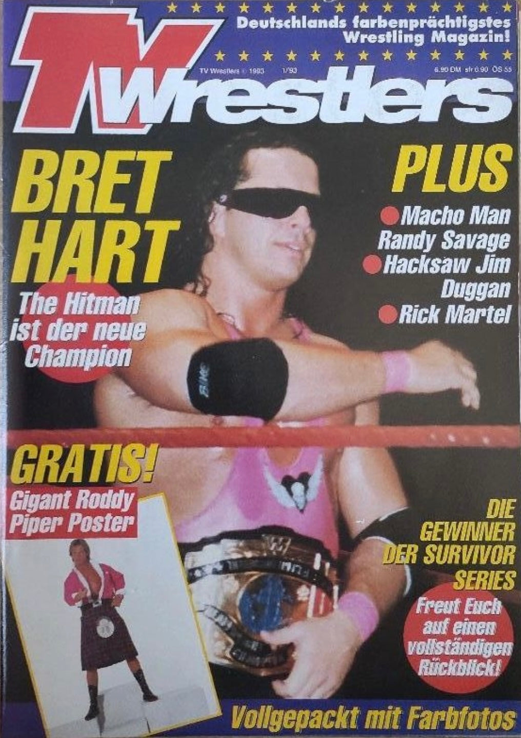 TV Wrestlers No. 1/1993 Germany Magazine PWcatalog
