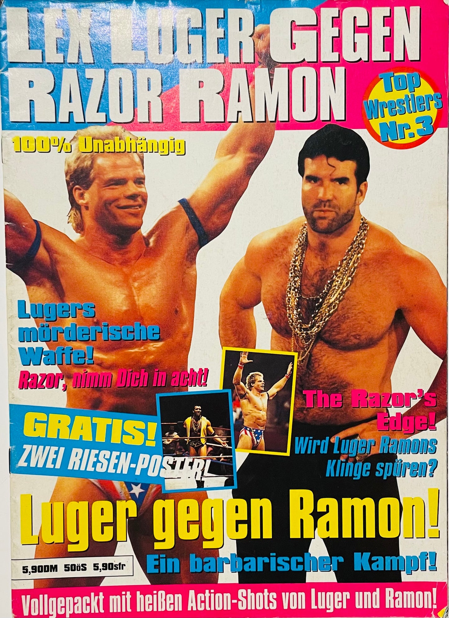 Top Wrestlers #3 Lex Luger vs. Razor Ramon Germany Magazine PWcatalog
