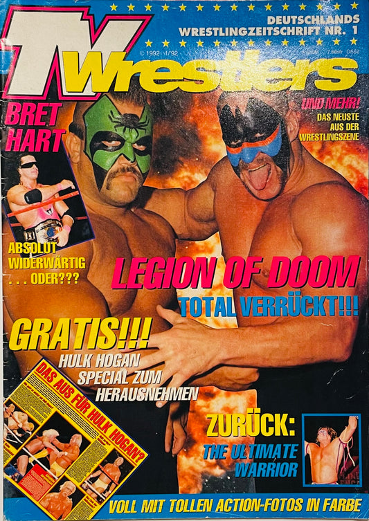 TV Wrestlers No. 1/1992 from Germany Magazine PWcatalog