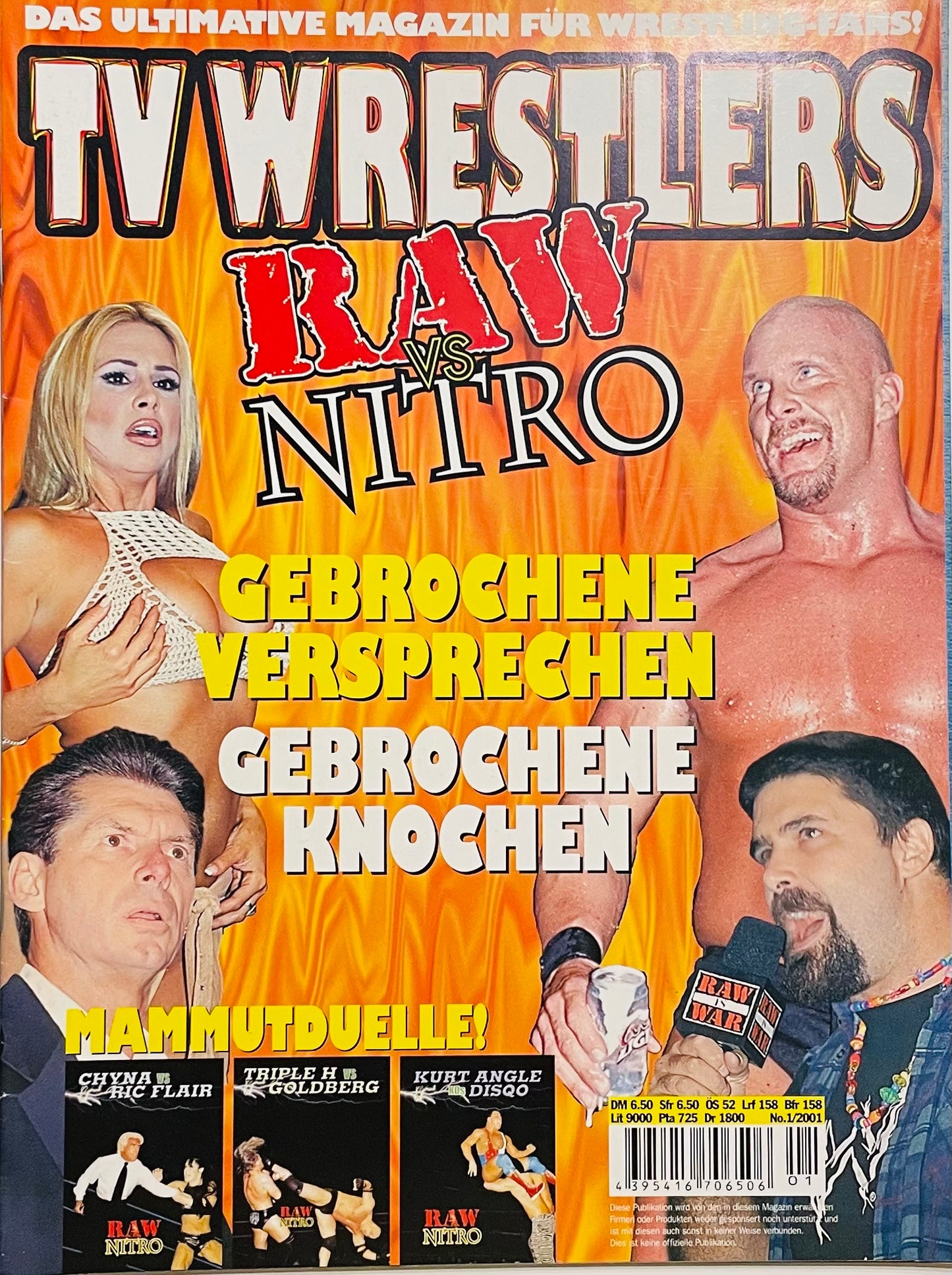 TV Wrestlers No. 1/2001 Germany Magazine PWcatalog