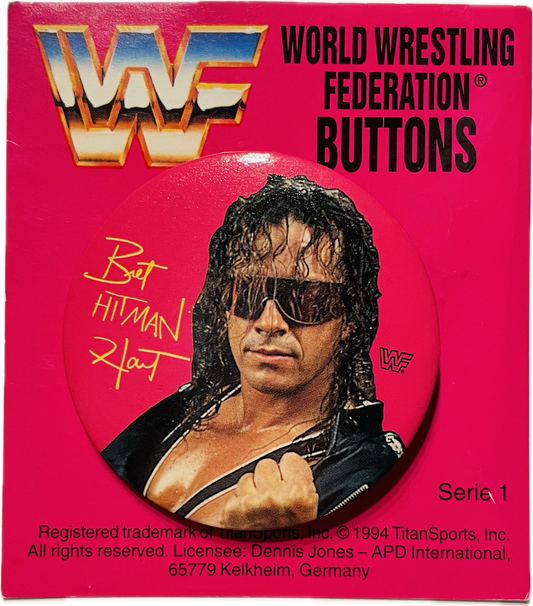 Bret Hart WWF Button from Germany