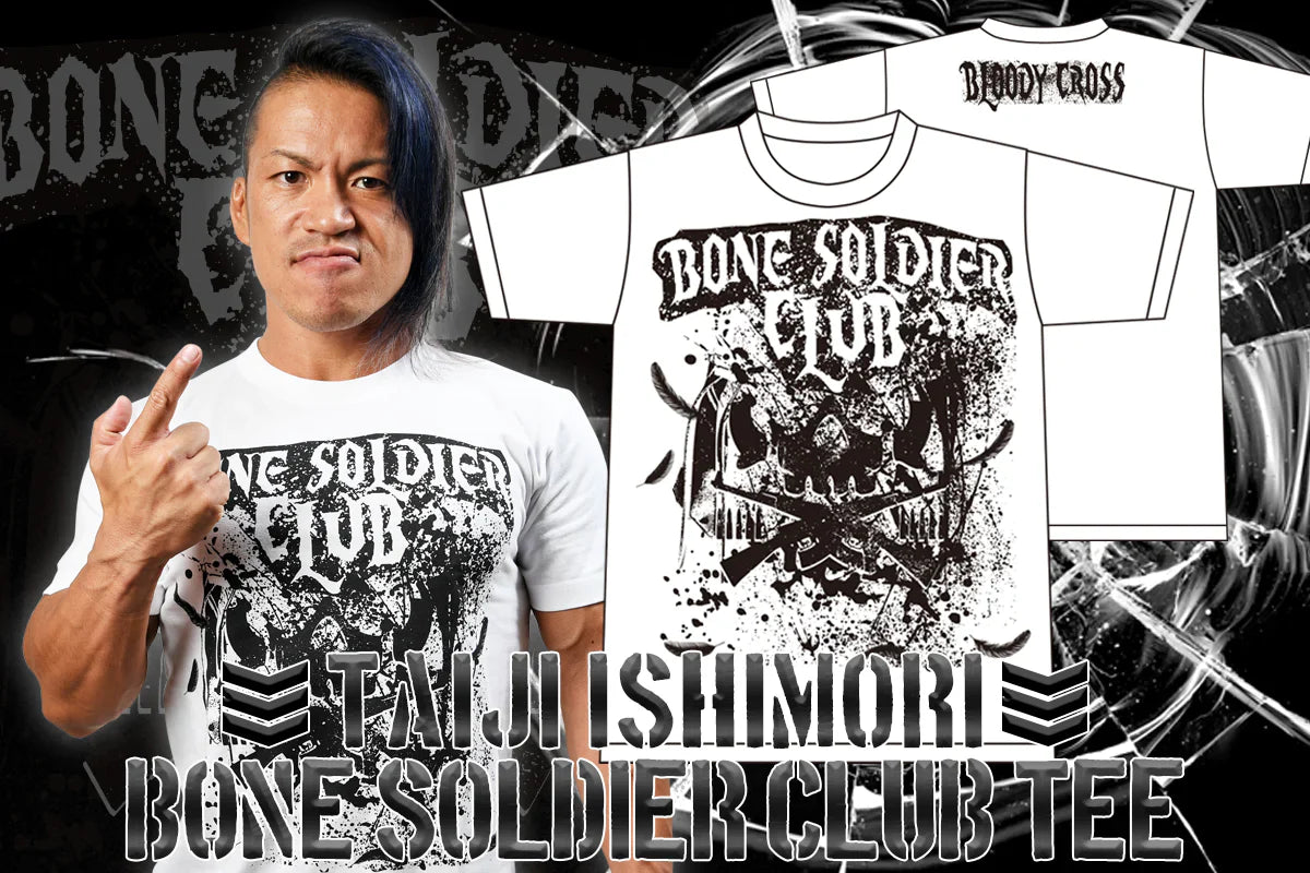 Taiji Ishimori - "BONE SOLDIER CLUB" 2022/white x black T-Shirt PW Catalog