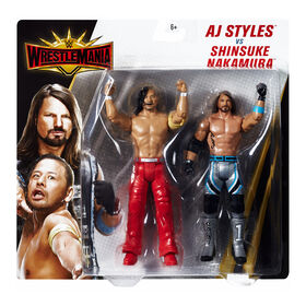 AJ Styles & Shinsuke Nakamura WrestleMania 35 Mattel Action Figure 2-Pack