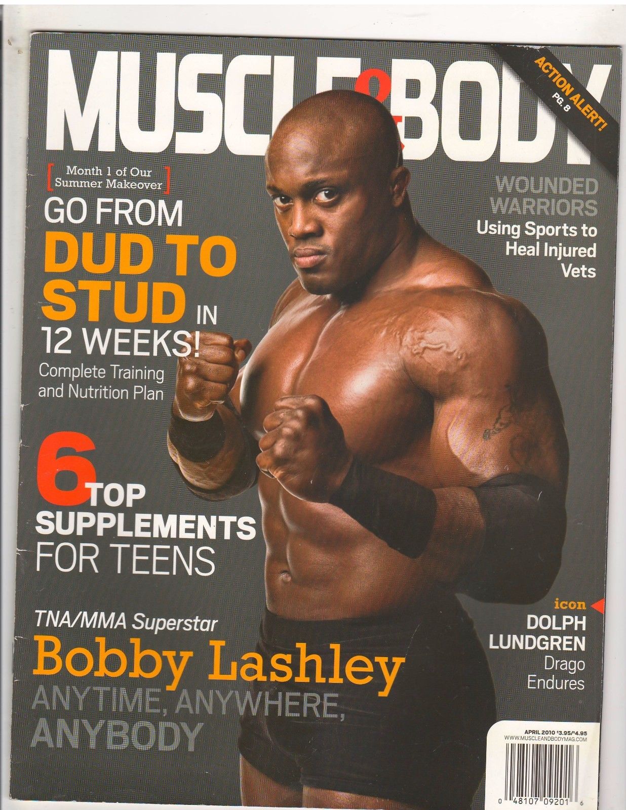 Muscle & Body April 2010 Bobby Lashley Magazine PWcatalog
