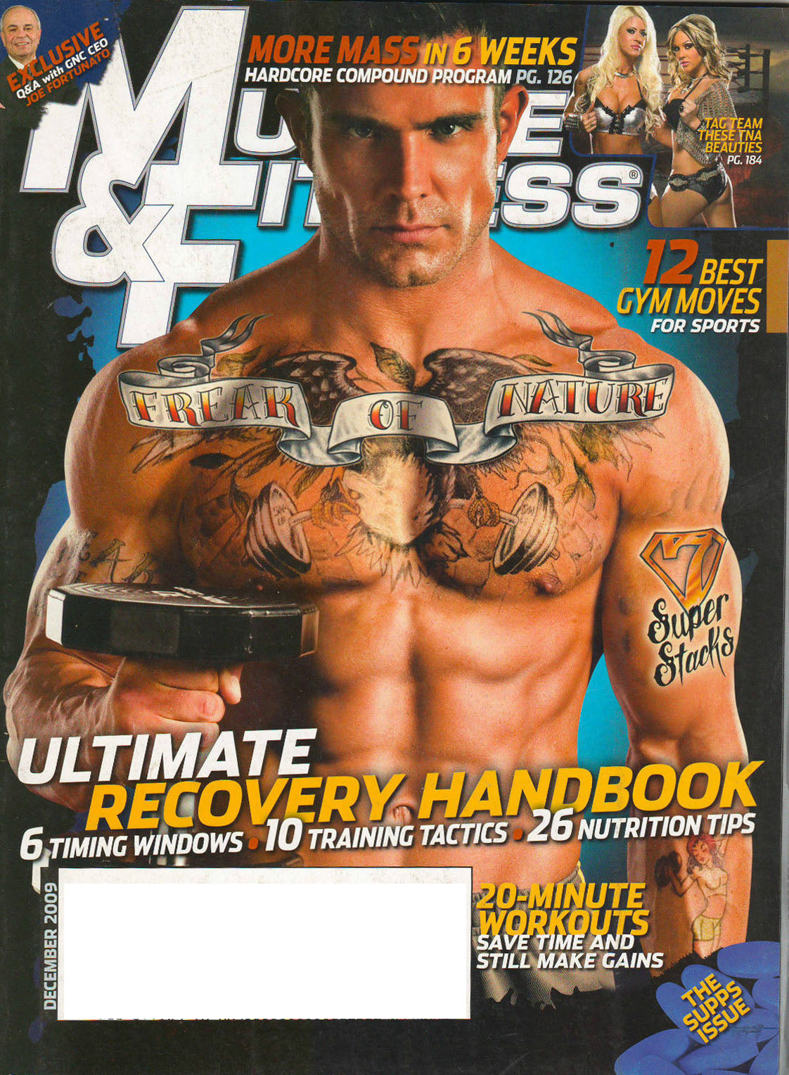 Muscle & Fitness December 2009 TNA Magazine PWcatalog