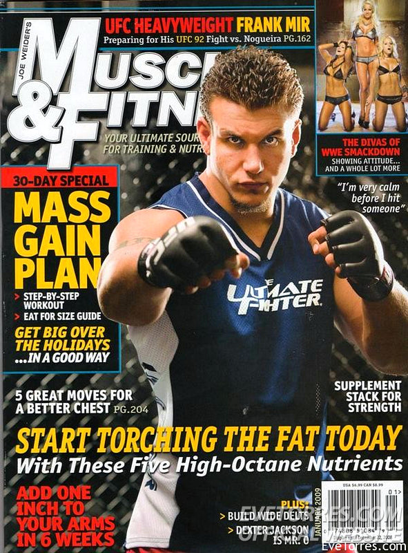 Muscle & Fitness January 2009 Divas Magazine PWcatalog