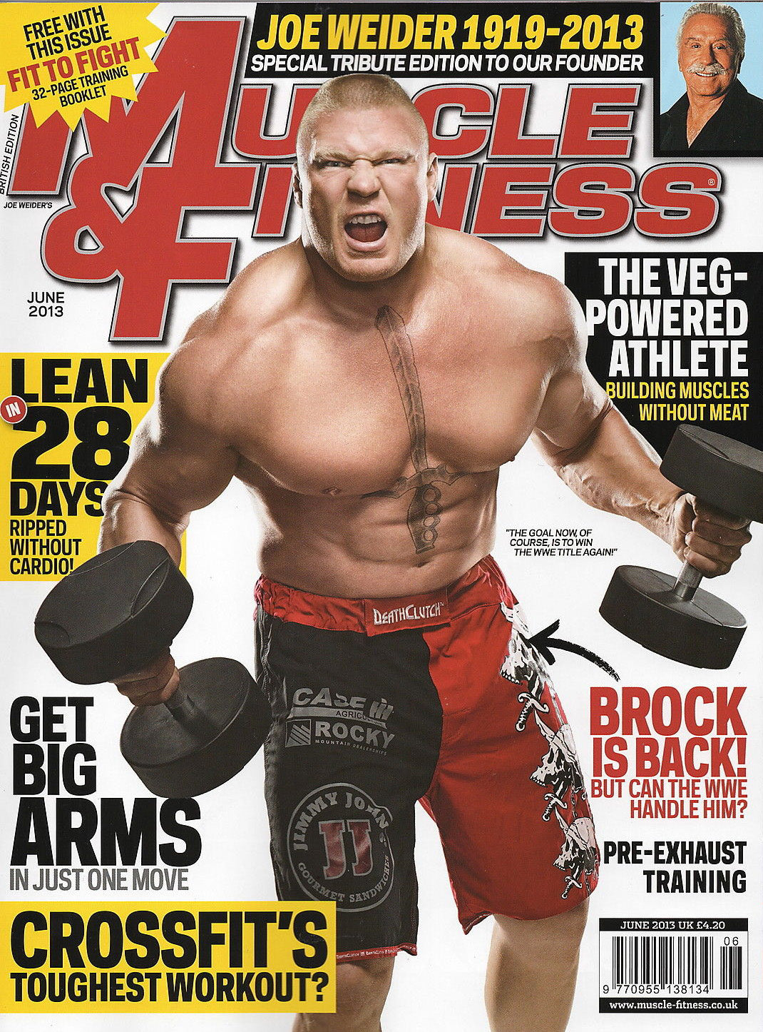 Muscle & Fitness April 2013 Brock Lesnar Magazine PWcatalog