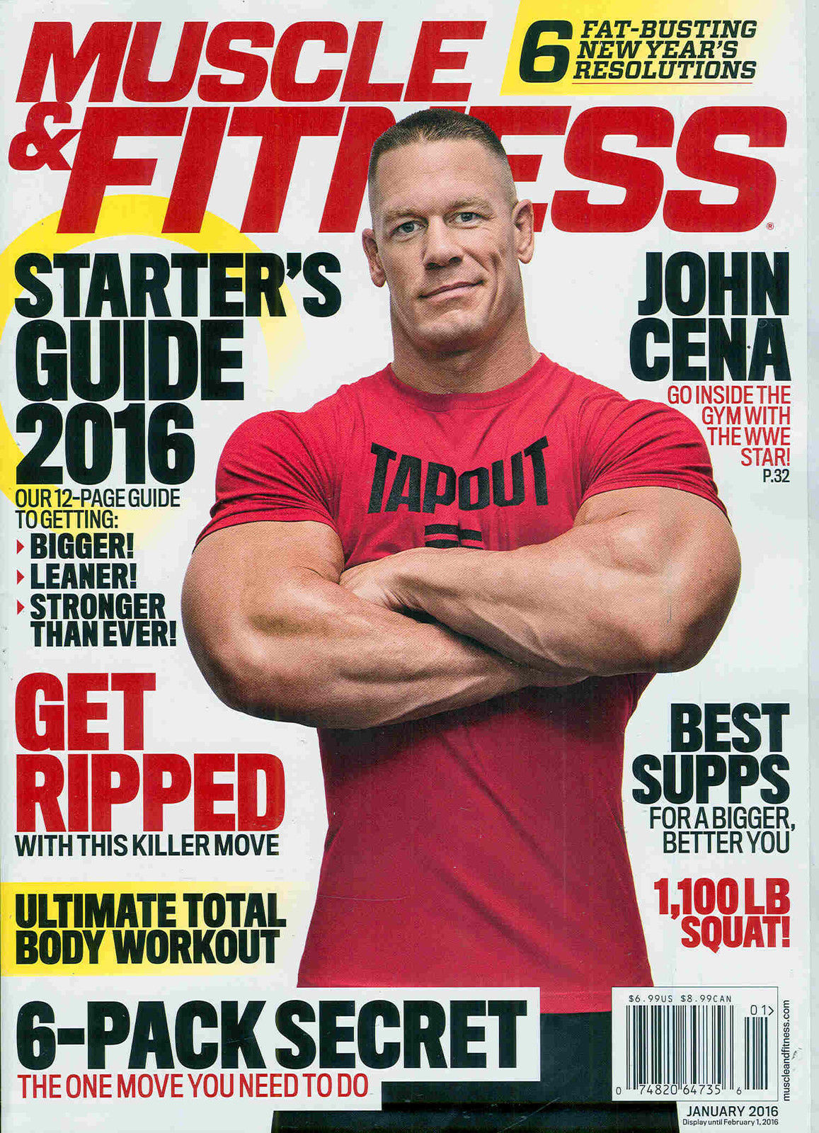 Muscle & Fitness January 2016 John Cena Magazine PWcatalog