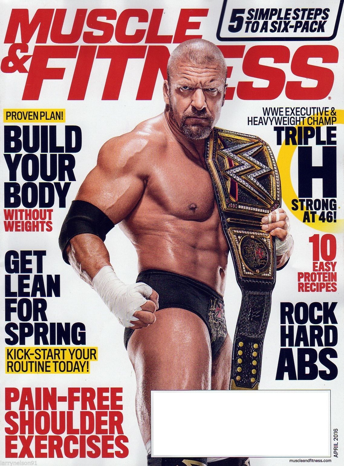Muscle & Fitness April 2016 Variant Cover Magazine PWcatalog