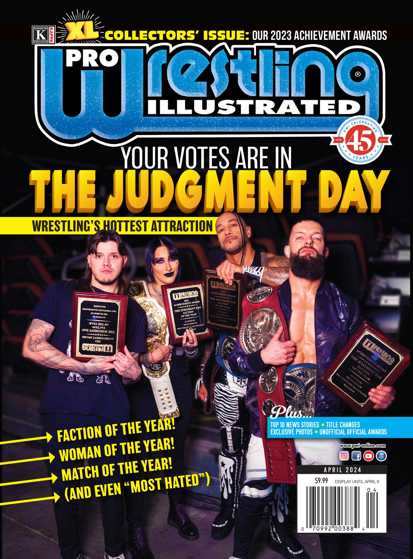 Pro Wrestling Illustrated Achievement award 2023 , Year In Review Magazine PWcatalog