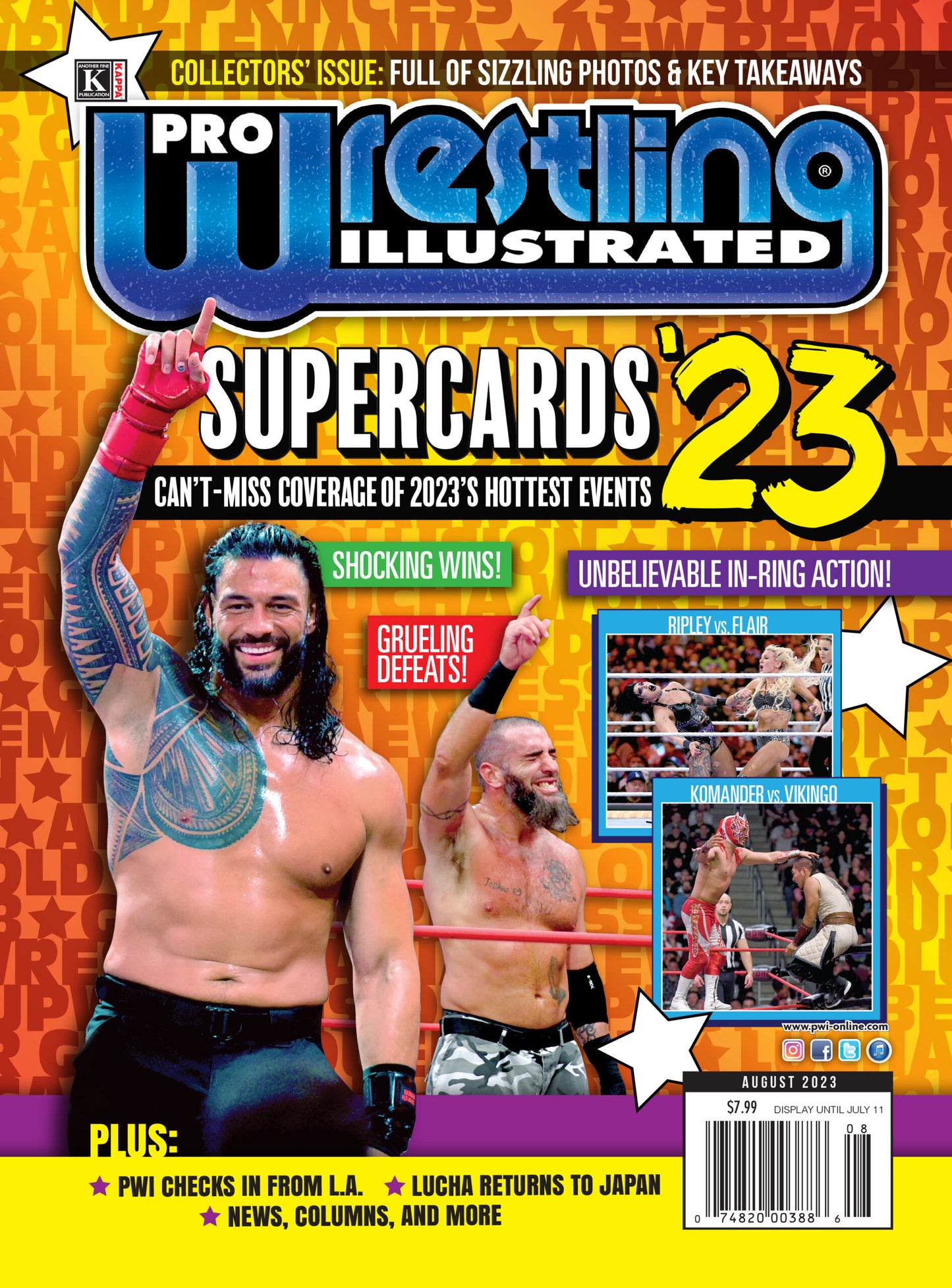 Pro Wrestling Illustrated AUGUST 2023: PWI Supercards ’23 Magazine PWcatalog