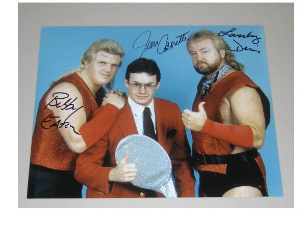 Autograph 8 X 10 Photo- The Midnight Express & Jim Cornette