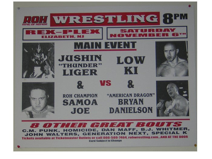 November 6, 2004 Show Poster- Elizabeth, NJ