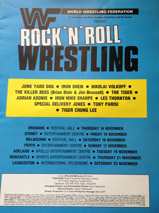 WWF Program from Australia 15 November 1985 Magazine PWcatalog