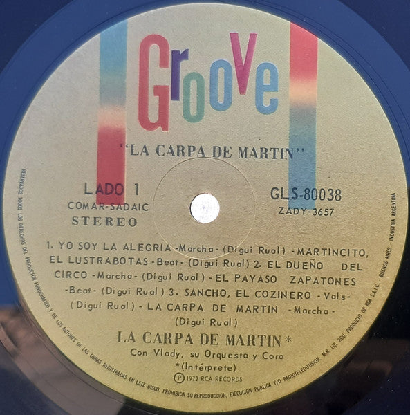 La Carpa de Martín Con Vlady, Su Orquesta Y Coro 1972 LP Music CDs PWcatalog