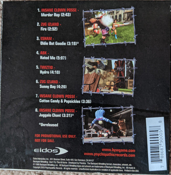 Insane Clown Posse Backyard Wrestling: Don't Try This At Home 2003 Music CDs PWcatalog