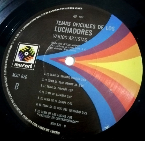 CMLL Temas Oficiales De Los Luchadores Vol. 1 1992 Music CDs PWcatalog