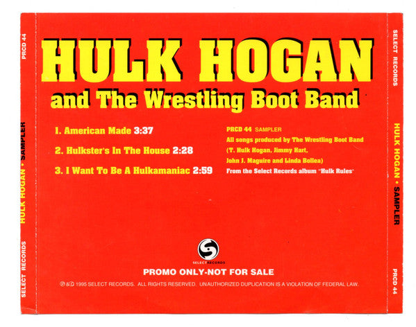 Hulk Hogan And The Wrestling Boot Band – Sampler 1995 Music CDs PWcatalog