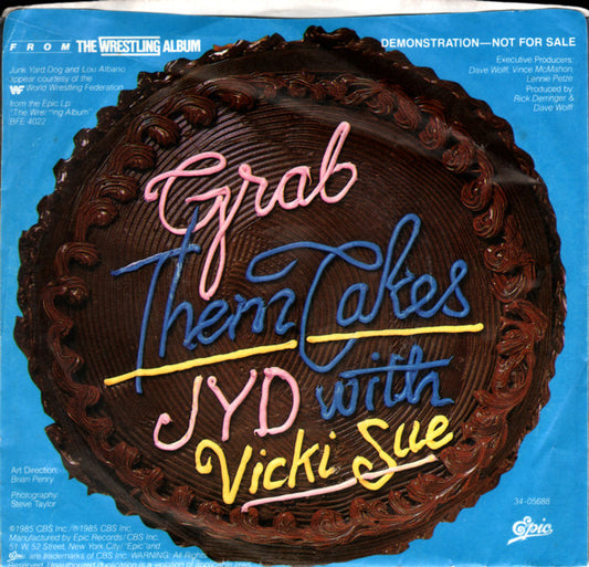 Junk Yard Dog Featuring Vicki Sue Robinson – Grab Them Cakes 1985 Vinyl from the Wrestling Album Music CDs PWcatalog
