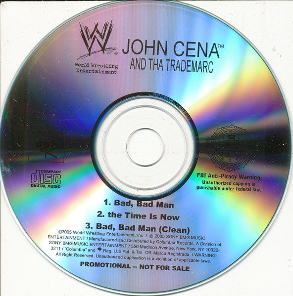 John Cena & Tha Trademarc Bad, Bad Man / The Time Is Now 2005 Single Music CDs PWcatalog