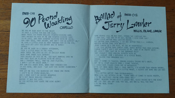 "King" Jerry Lawler 90 Pound Weakling 1977 Vinyl Music CDs PWcatalog