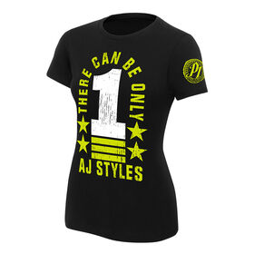 AJ Styles "There Can Be Only 1" Women's Authentic T-Shirt T-Shirt PW Catalog