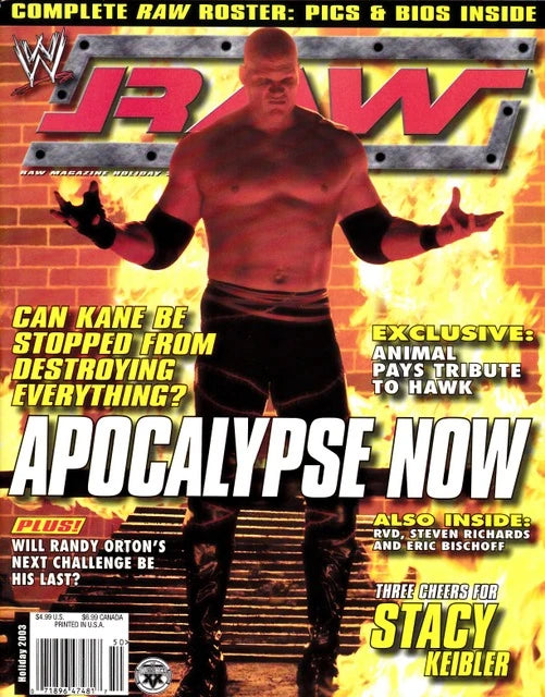 WWE Raw Holiday 2003 Magazine PWcatalog