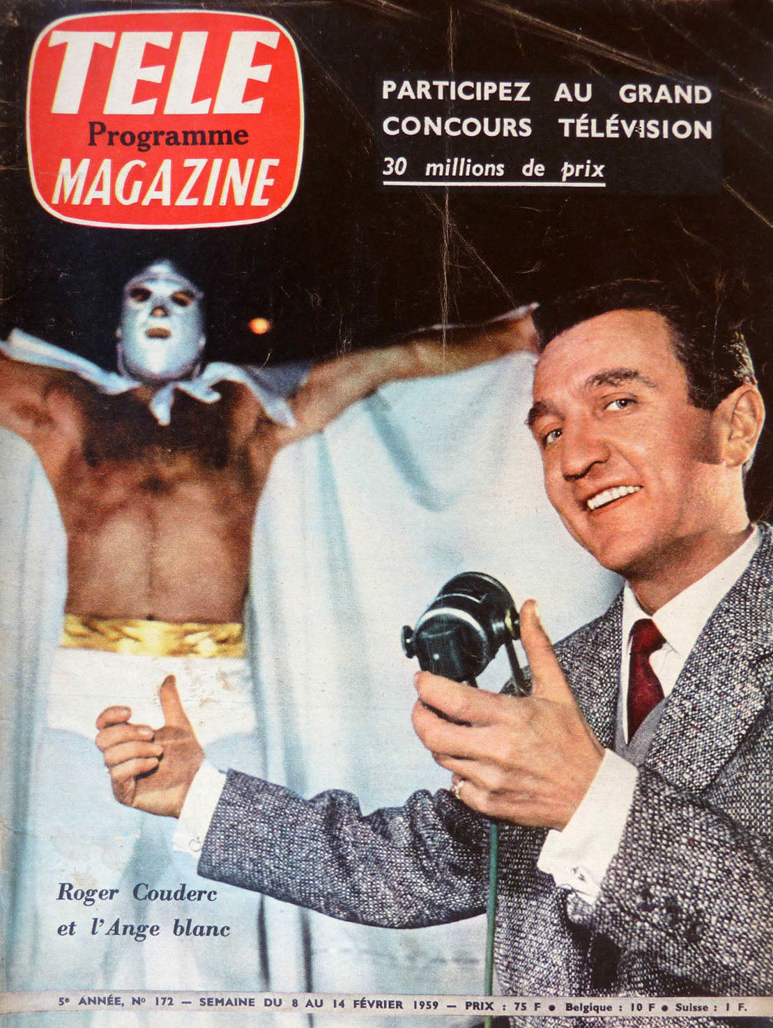 Télé Programme Magazine February 1959 Issue 172 L'Ange Blanc Magazine PWcatalog