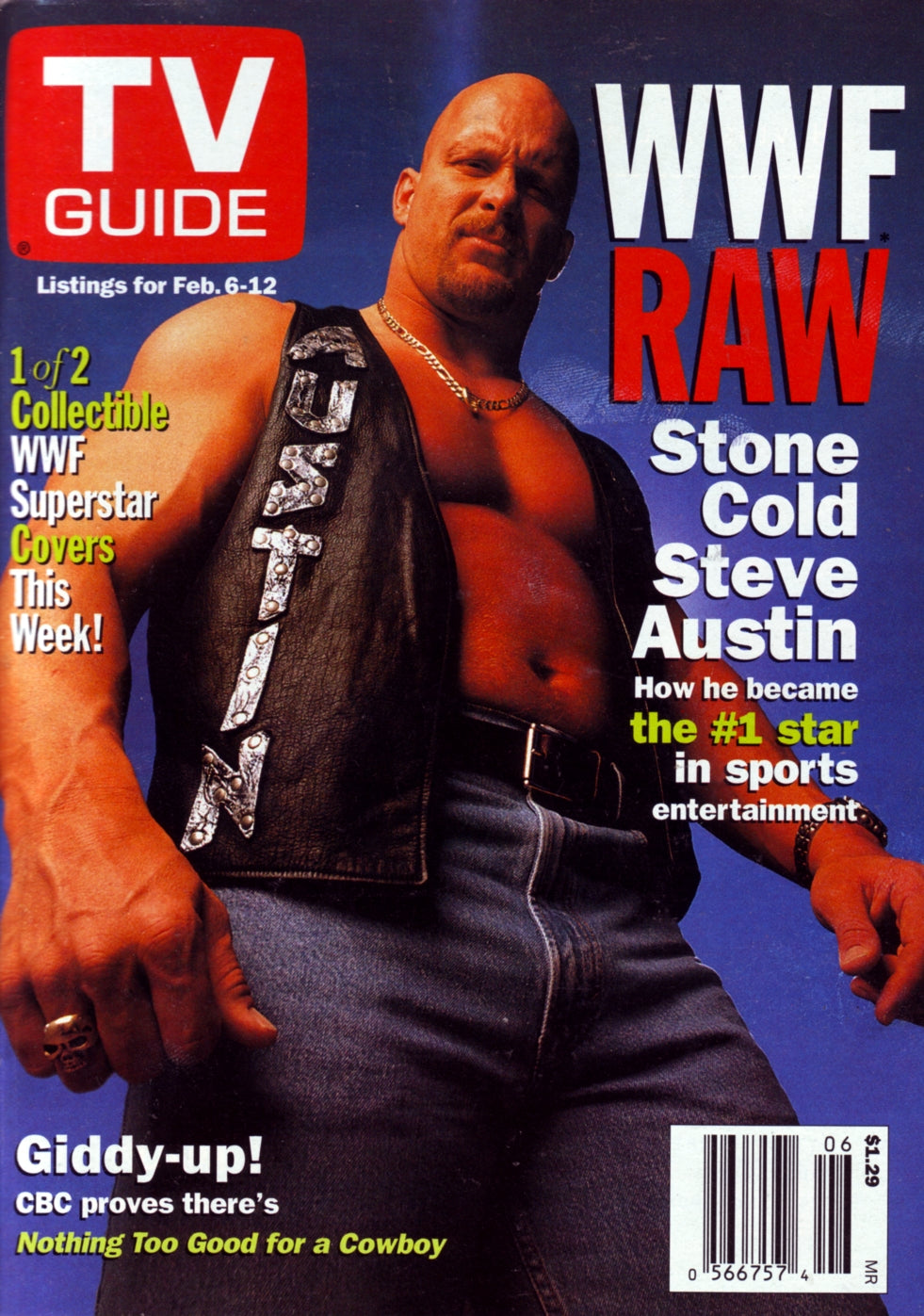 TV Guide February 1999 Steve Austin 1 of 2 Magazine PWcatalog