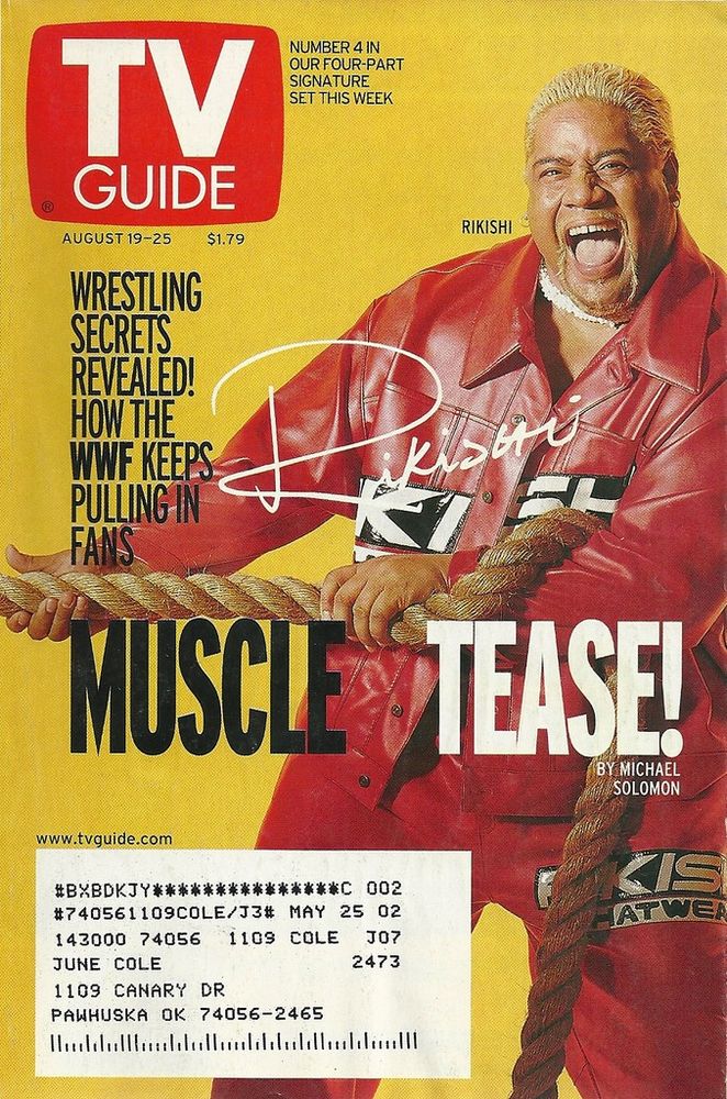 TV Guide August 2000 Rikishi 1 of 4 Magazine PWcatalog