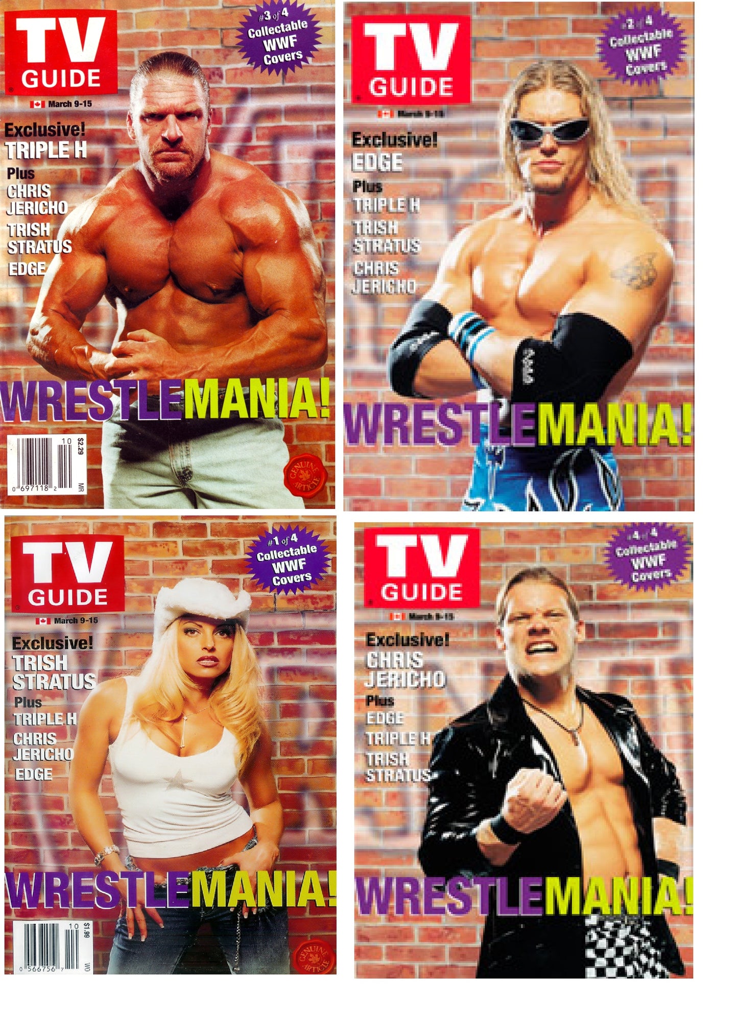 TV Guide Magazine Canada March 2002 Chris jericho1 of 4 Magazine PWcatalog