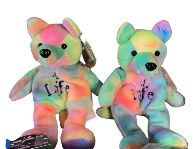 WCW NWO Tie-DyedNitros Bears & Wolves 9" Beanie Bear 1999 by Racing Champions Pwcatalog