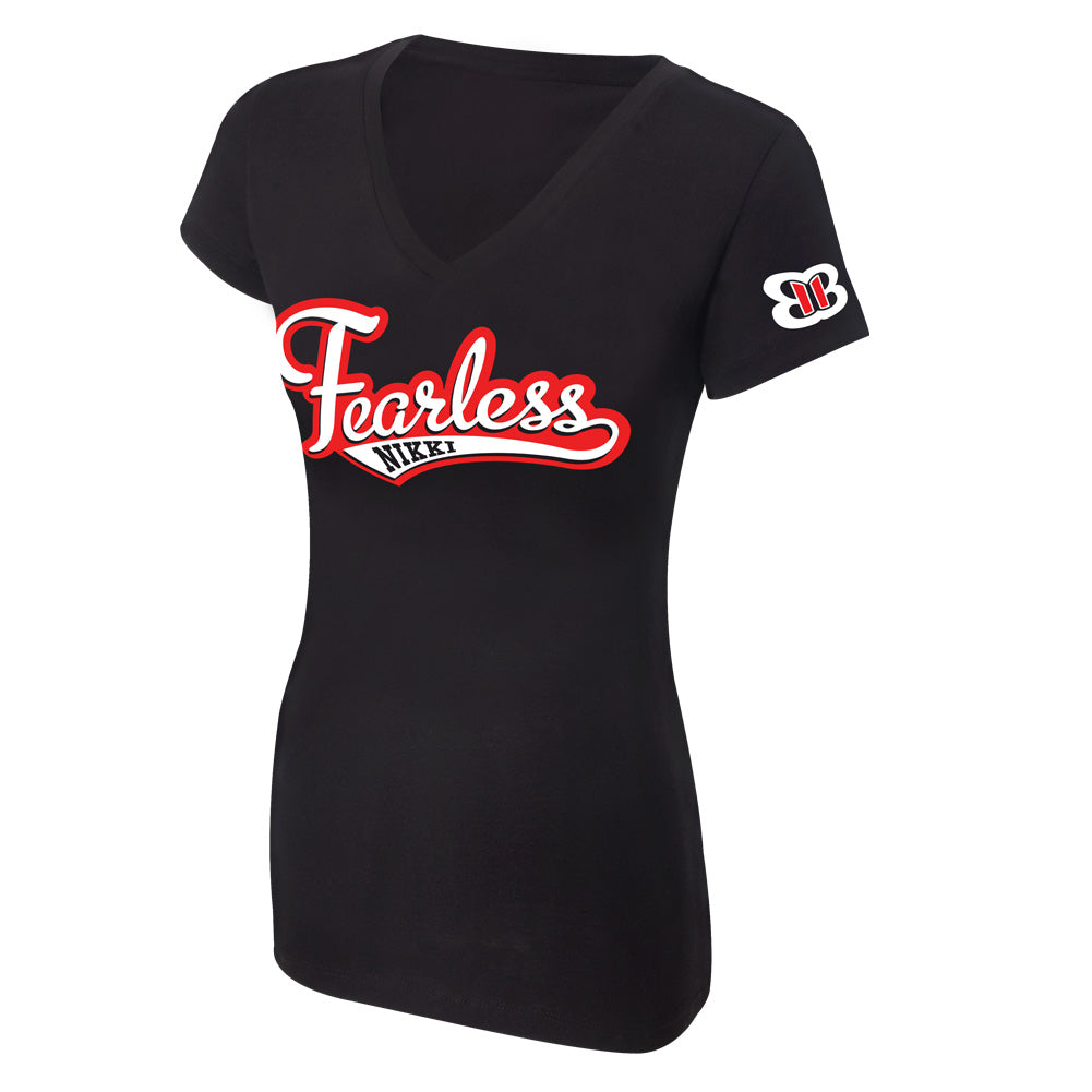 Nikki Bella "Fearless Nikki" Women's V-Neck Authentic T-Shirt T-Shirt PW Catalog