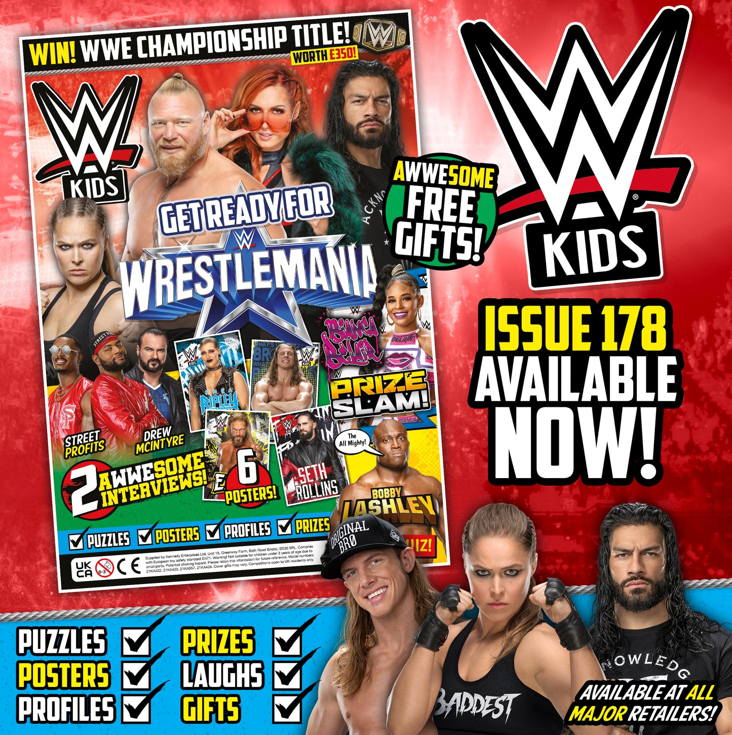 WWE Kids UK Magazine Volume 178 Magazine PWcatalog