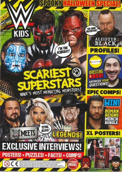 WWE Kids UK Magazine 2019 - Halloween Special Issue Magazine PWcatalog