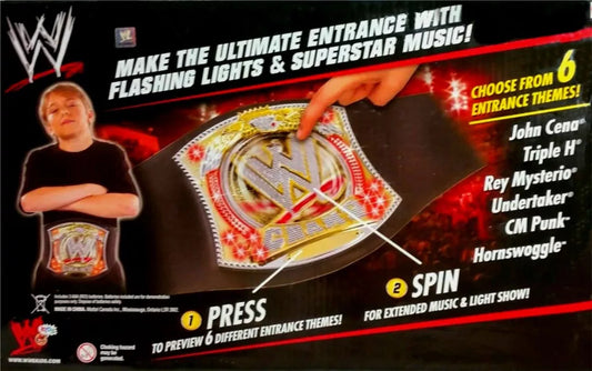 WWE Ultimate Championship Belt animated lights & Music PWcatalog