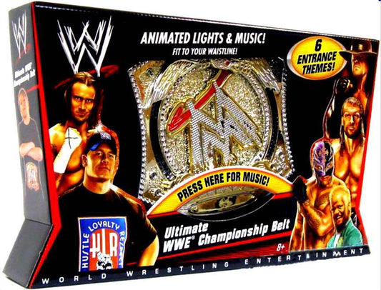 WWE Ultimate Championship Belt animated lights & Music PWcatalog