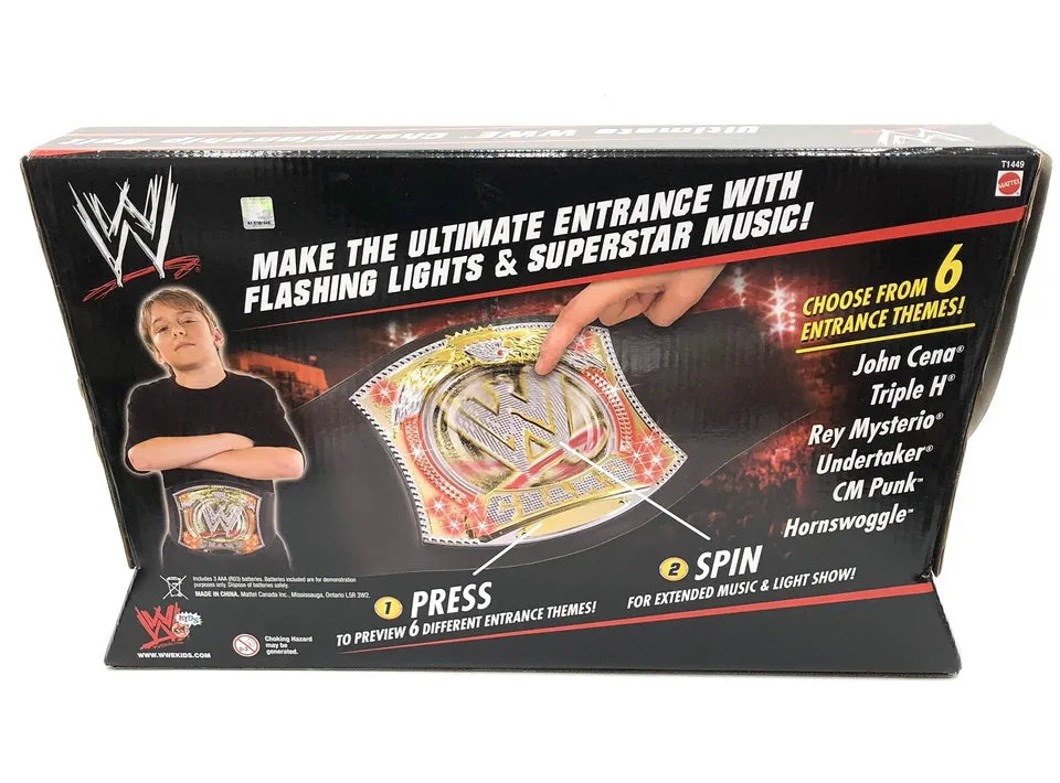 WWE Ultimate Championship Belt animated lights & Music PWcatalog