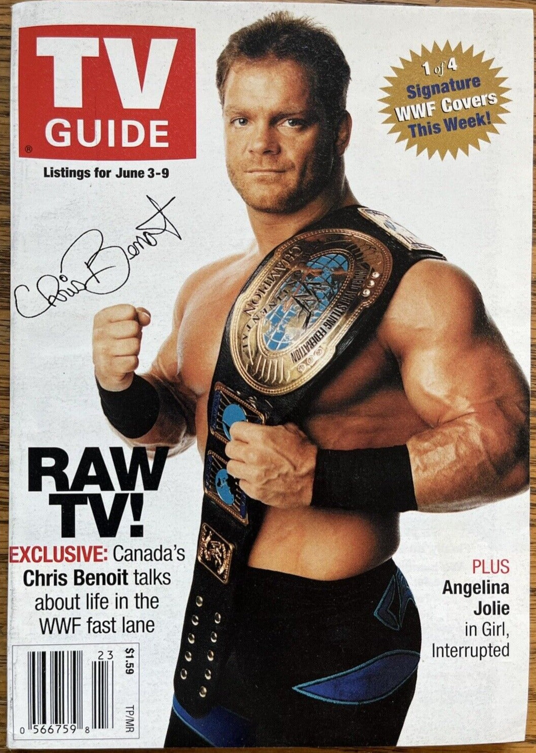 TV Guide Canada Chris Benoit Magazine June 3-9 2000 1 of 4 Magazine PWcatalog