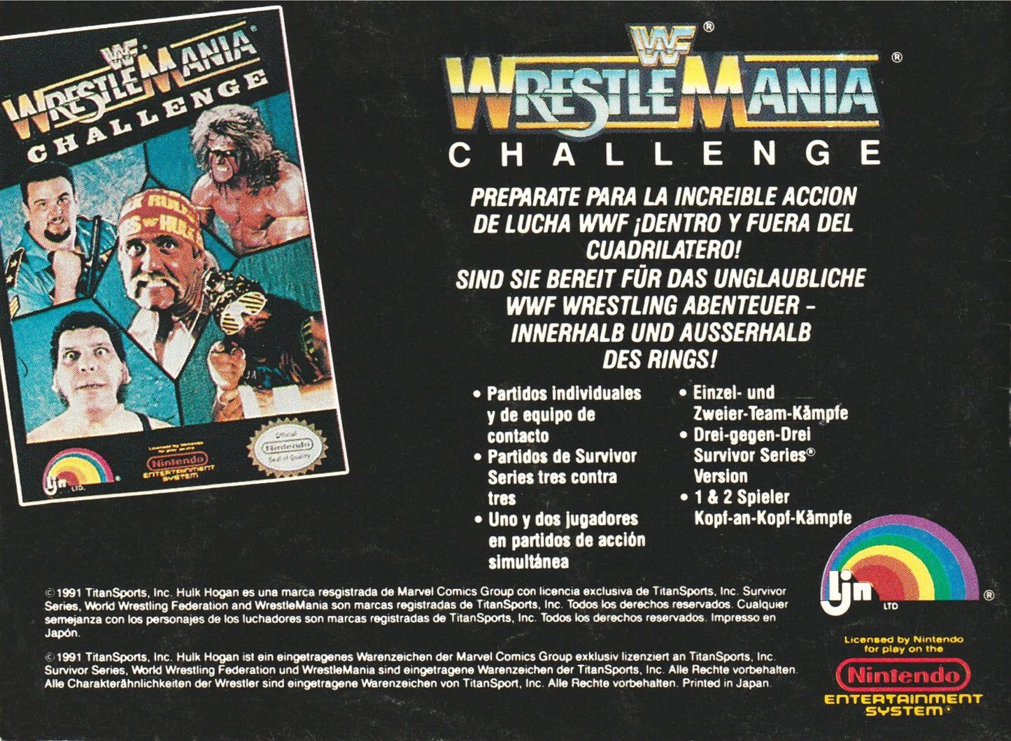 WWF Superstars Game Boy Manual from Germany PWcatalog