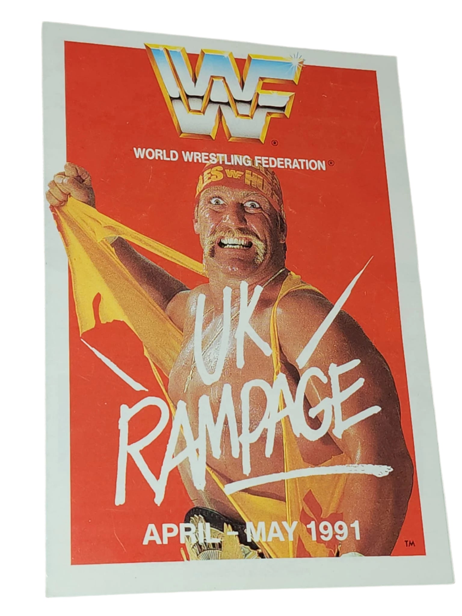WWF UK Rampage mini merchandise Catalog 1991 PW Catalog