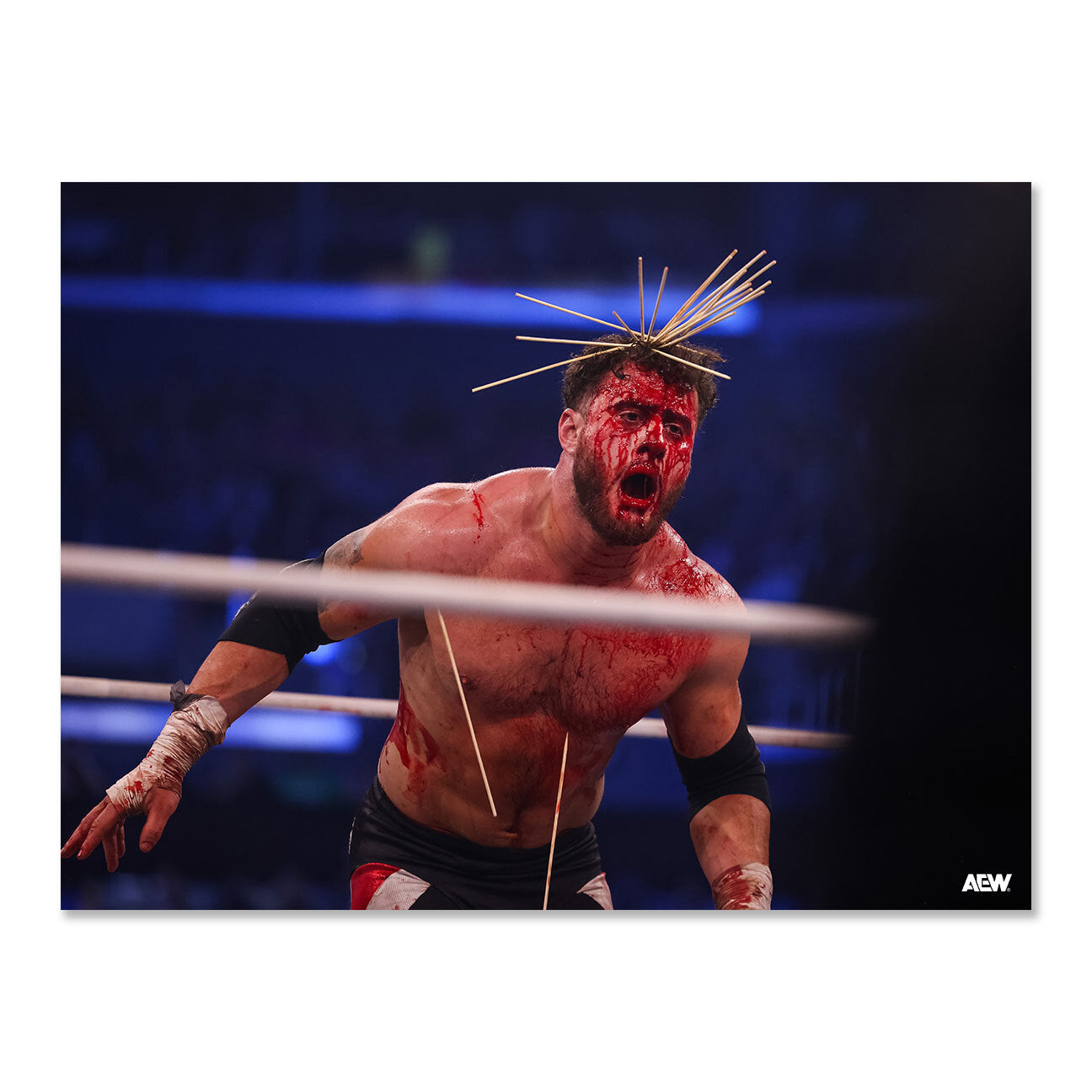 MJF Gets Skewered AEW Revolution 2026 Memorable Moments Art Print By Ryan Loco art prints PW Catalog