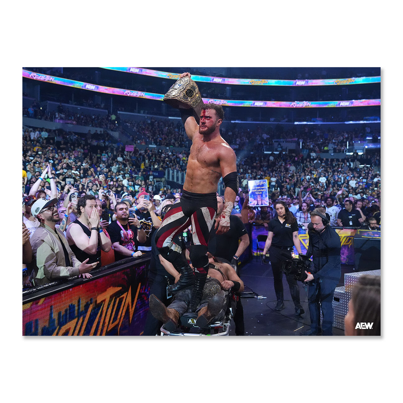MJF Stands Victorious AEW Revolution 2026 Memorable Moments Art Print By Lee South art prints PW Catalog