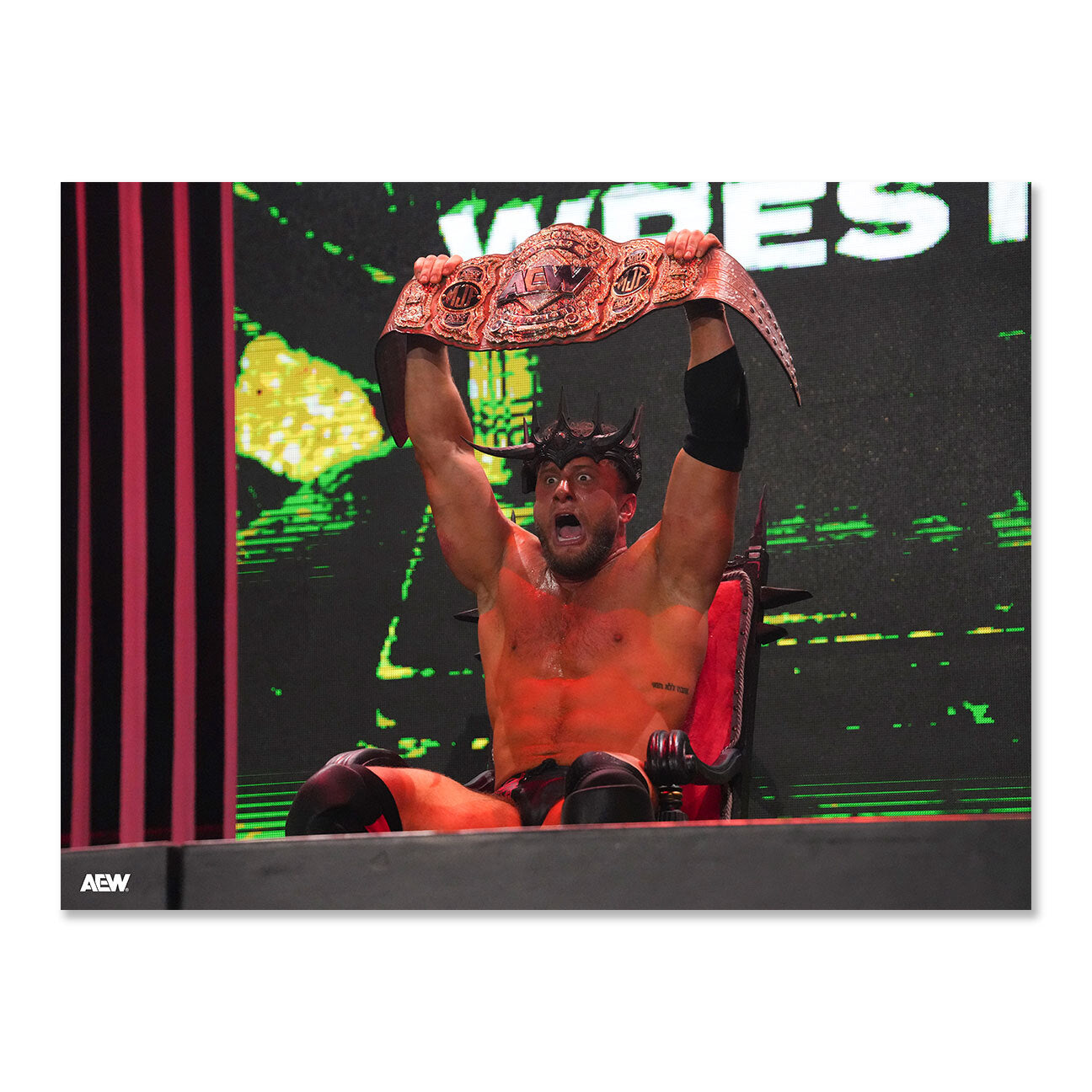 The Devil MJF Gets His Due and Retains AEW Dynasty 2026 Memorable Moments Art Print By Lee South art prints PW Catalog